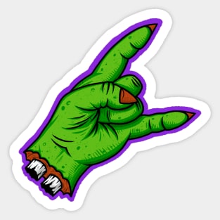 Zombie Metal Horns Sticker